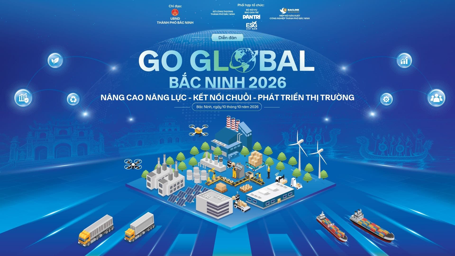 Diễn đàn Go Global Bắc Ninh 2026: NÂNG CAO NĂNG LỰC - KẾT NỐI CHUỖI - PHÁT TRIỂN THỊ TRƯỜNG